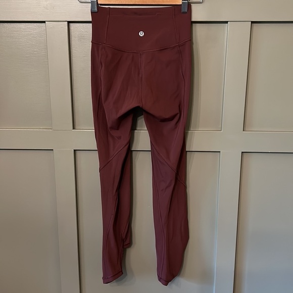 LULULEMON Play Off The Pleats Tight *25" High Rise Leggings in Redwood Size 2 - Picture 9 of 11